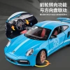 Simulation Jianyuan 1:24 Porsche 911 Turbo S alloy car model, sound and light rebound force decorative alloy toy Specification image